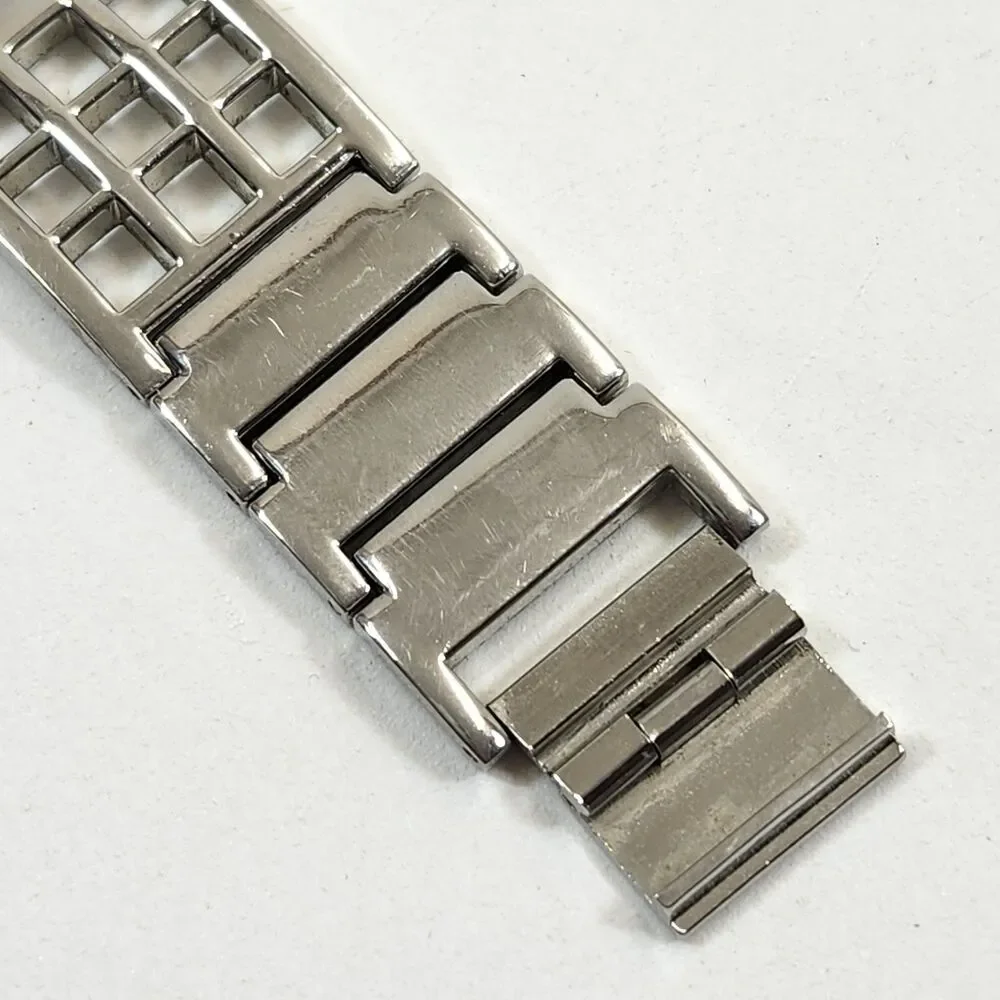 Rumours Watch Women's 28820 Silver Tone Rectangle Quartz Geometric Bracelet VTG